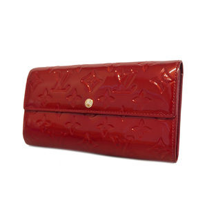 Auth Louis Vuitton Bifold Long Wallet Monogram Vernis Portefeuille Sarah M93530